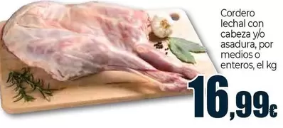Cordero Lechal Con Cabeza Y/O Asadura, Por Medios O Enteros