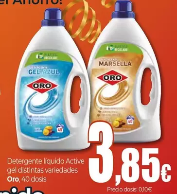 Oro - Detergente Líquido Active Gel Distintas 