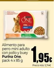Purina One - Alimento Para Perro Mini Adulto Con Pollo Y Buey