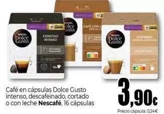 Nescafé - Café En Cápsulas Dolce Gusto Intenso, Descafeinado, Cortado O Con Leche 