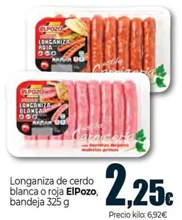 Elpozo - Longaniza De Cerdo Blanca O Roja