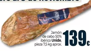 Unide - Jamón De Cebo 50% Ibérico