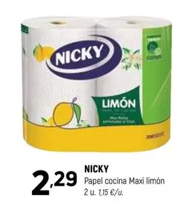 Nicky - Papel Cocina Maxi Limon
