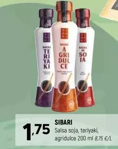 sibari - Salsa Soja, Teriyaki, Agridulce
