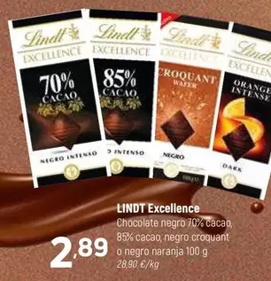 Lindt - Excellence Chocolate Negro 70% Cacao