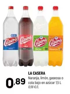 La Casera - Naranja, Limon, Gaseosa O Cola Bajo En Azúcar