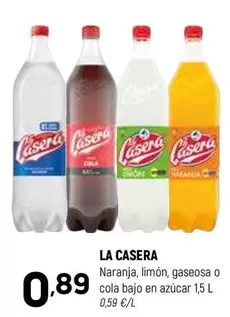 La Casera - Naranja, Limon, Gaseosa O Cola Bajo En Azúcar