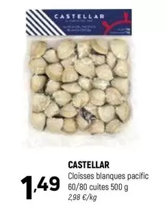 Castellar - Cloisses Blanques Pacific 60/80 Cuites 500 G