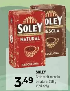 Soley - Café Molt Mescla O Natural