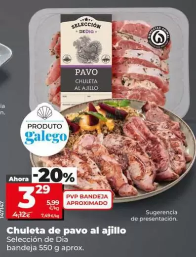 Seleccion De Dia - Chuleta De Pavo Al Ajillo