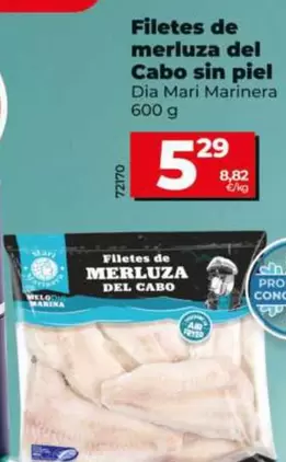 Dia Mari Marinera  - Filetes De Merluza Del Cabo Sin Piel 600 G