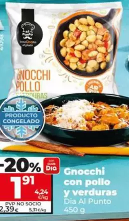 Dia Al Punto  - Gnocchi Con Pollo Y Verduras 450 G