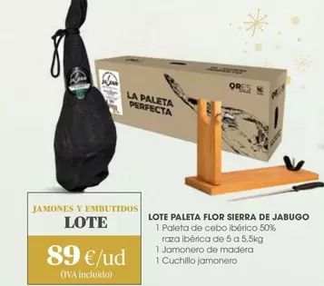 Flor Sierra De Jabugo - Paleta De Cebo Ibérico 50% Raza Ibérica De 5 A, 5 Kg