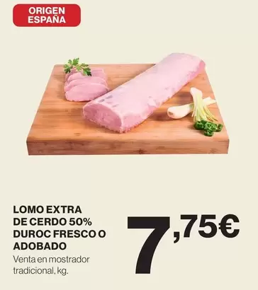 origen - Lomo Extra De Cerdo 50% Duroc Fresco O Adobado
