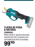 Wesco - Tijera De Poda A Bateria 23005020