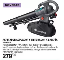 Gardena - Aspirador Soplador Y Triturador A Batería 23019609