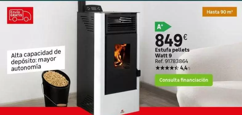 Estufa Pellets Watte 9