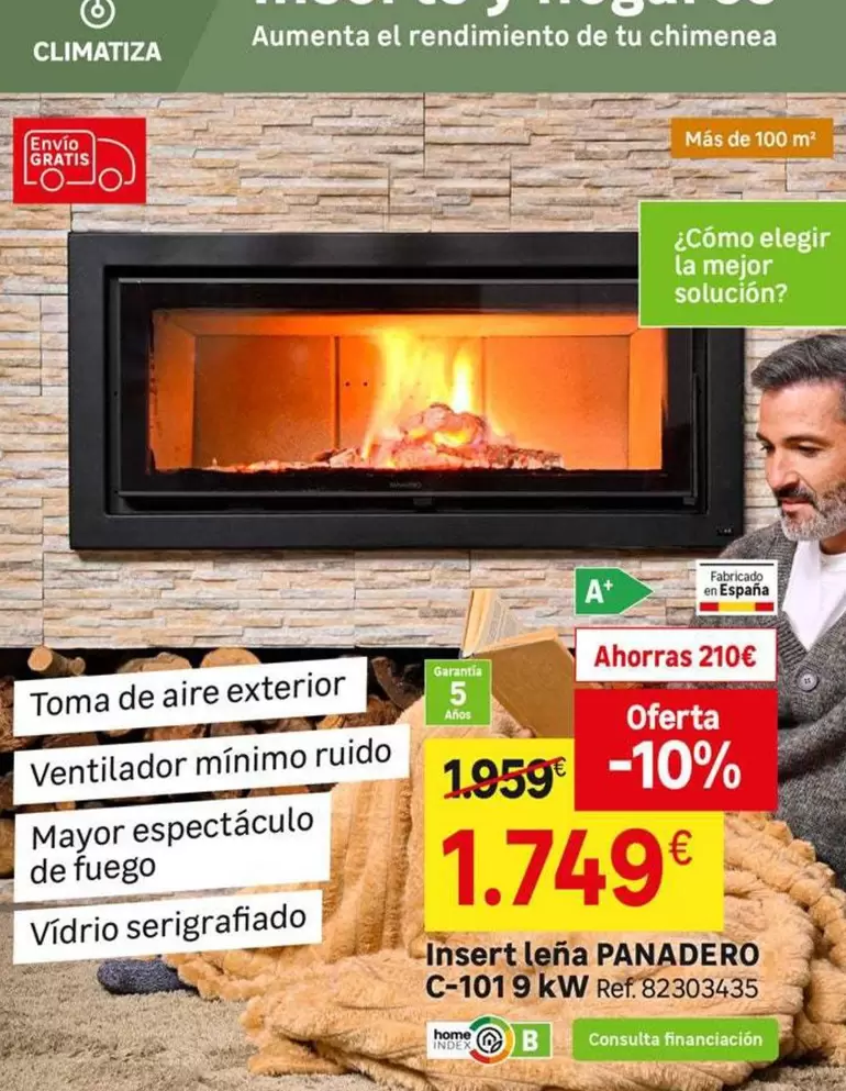 Panadero - Insert Leña C-1019 Kw