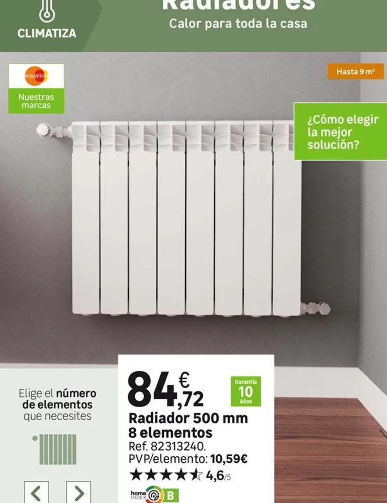 home - Radiador 500 Mm 8 Elementos
