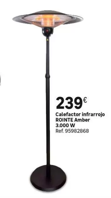 Rointe - Calefactor Infrarrojo Amber 3.000 W