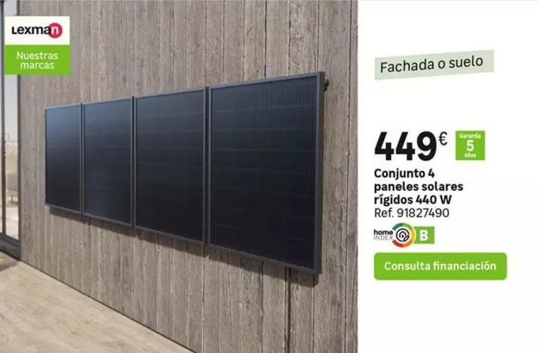 lexman - Conjunto 4 Paneless Solares Rigidos 400 W