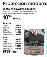 V33 - Barniz Al Agua Para Interior
