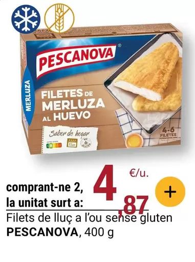 Pescanova - Filets De Lluc A L'ou Sense Gluten