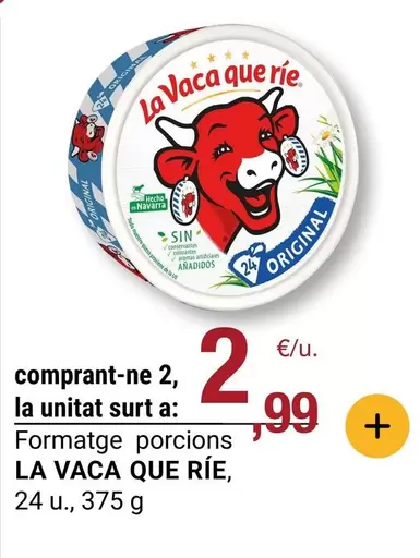 La vaca que ríe - Formatge Porcions