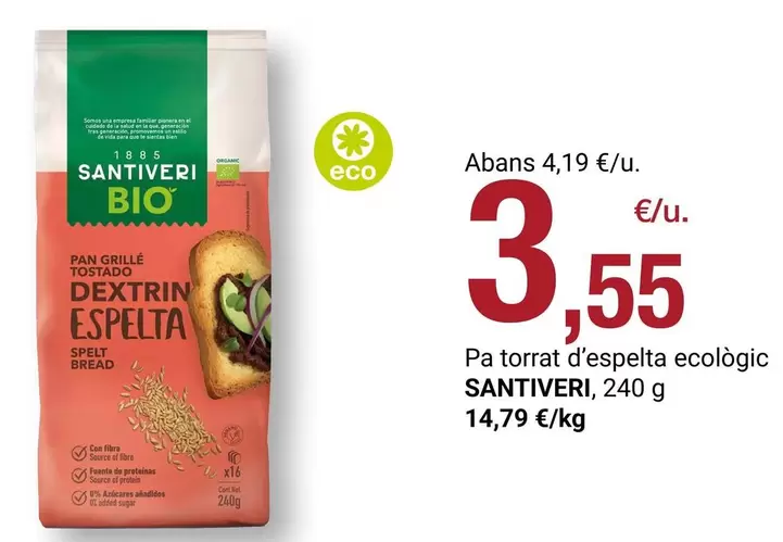Santiveri - Pa Torrat D'espelta Ecologic