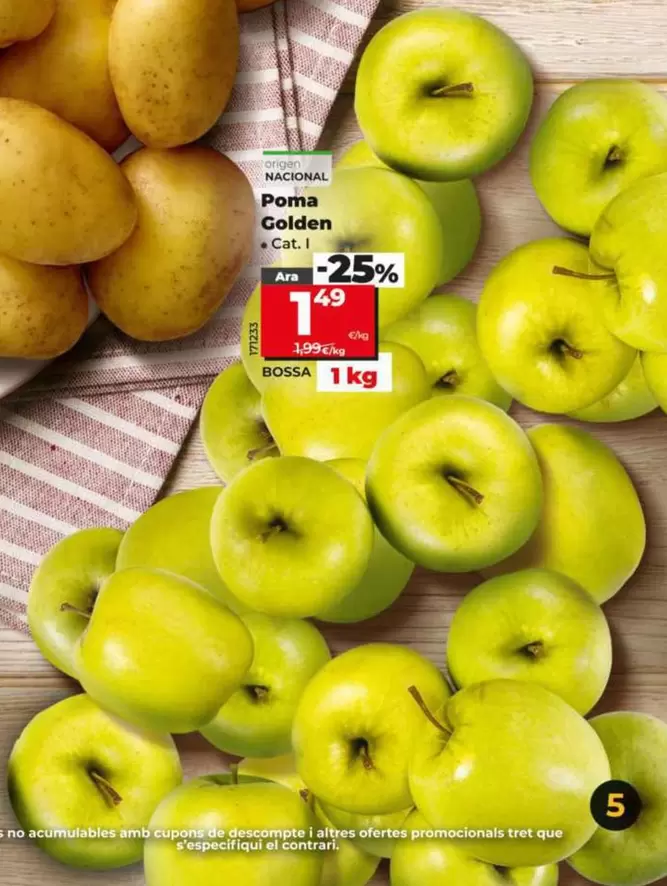 Manzana Golden Bolsa 1 Kg
