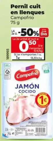Campofrío  - Jamón Cocido En Lonchas 75 G