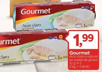 Gourmet - Atun Claro Natural En Aceite De Girasol