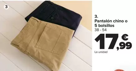TEX - Pantalón Chino O 5 Bolsillos