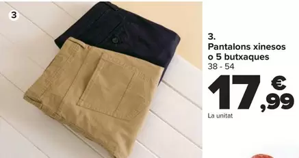 TEX - Pantalón Chino O 5 Bolsillos
