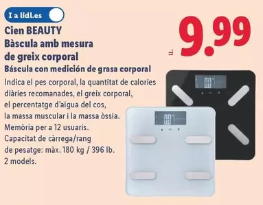 Cien Beauty - Bascula Amb Mesura De Greix Corporal