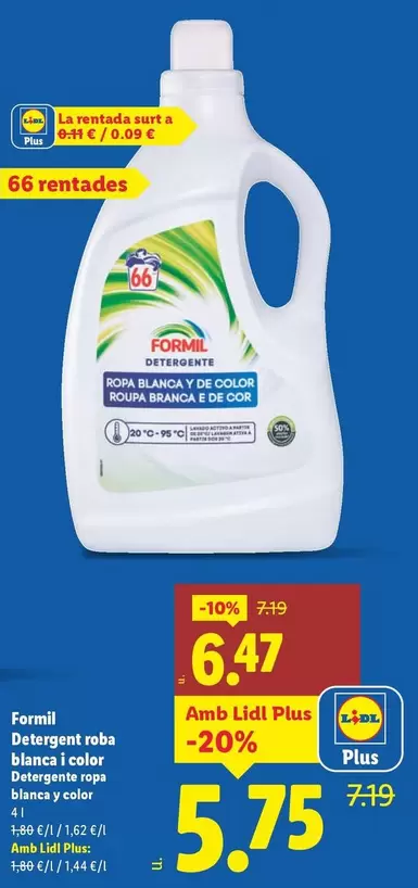 Formil - Detergente Ropa Blanca Y Color