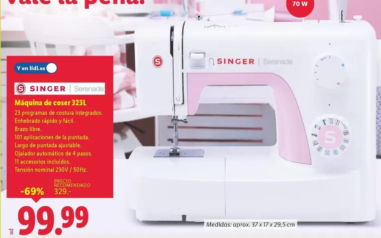 Singer - Máquina De Coser 323L