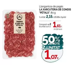 Condis - Llonganissa De Pages La Xarcuteria De