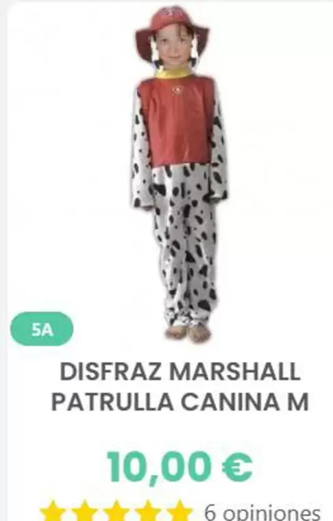 Disfraz Marshall Patrulla Canina M