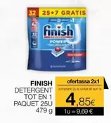 Finish - Detergent Tot En 1 Paquet 25u