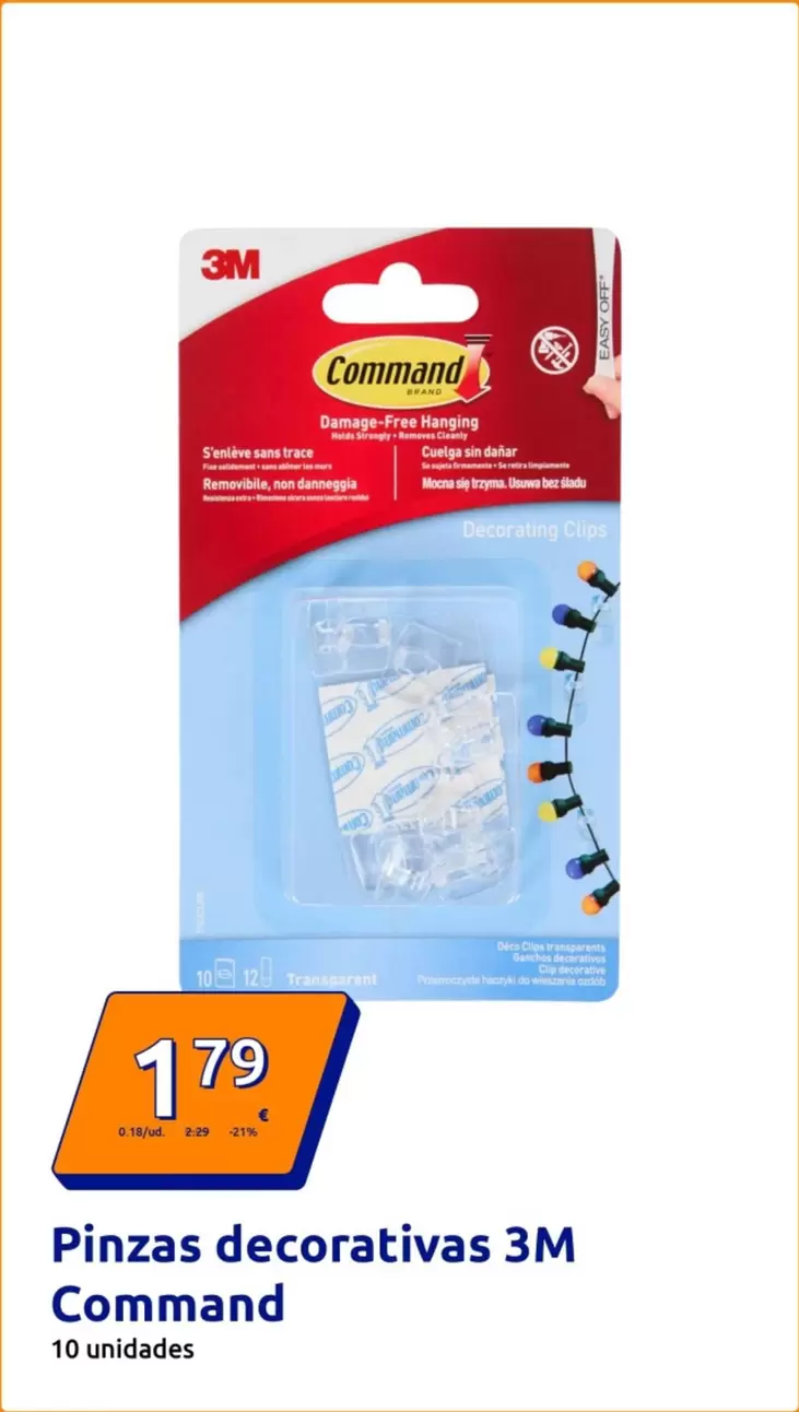 Command - Pinzas Decorativas 3m