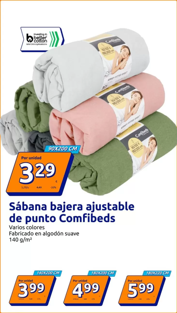 Sábana Bajera Ajustable De Punto Comfibeds