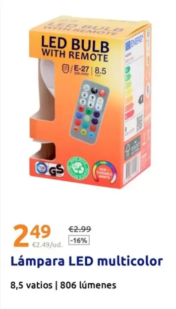 Lámpara Led Multicolor