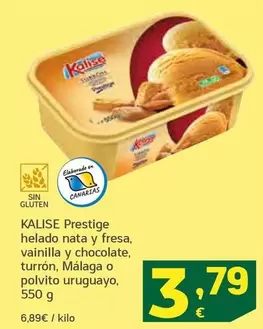 Kalise - Prestige Helado Nata Y Fresa, Vainilla Y Chocolate, Turrón, Málaga O Polvito Uruguayo