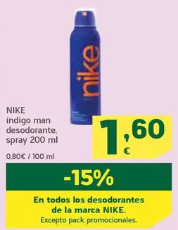 Nike - Indigo Man Desodorante, Spray