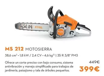 Stihl - Ms 212 Motosierra