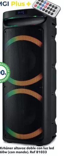 Kithiner Altavoz Doble Con Luz Led 60w Ccm Mahol, Rif81033