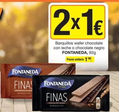 Fontaneda - Barquillos Wafer Chocolate Con Leche O Chocolate Negro
