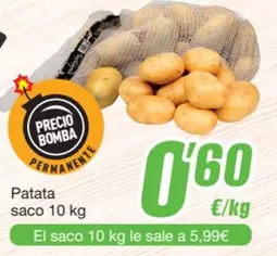Patata Saco 10 Kg