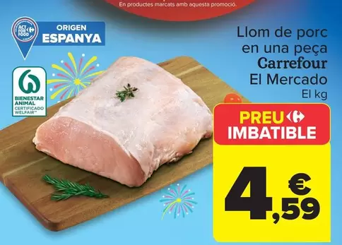 Carrefour - Cinta De Lomo De Cerdo En Trozos El Mercado